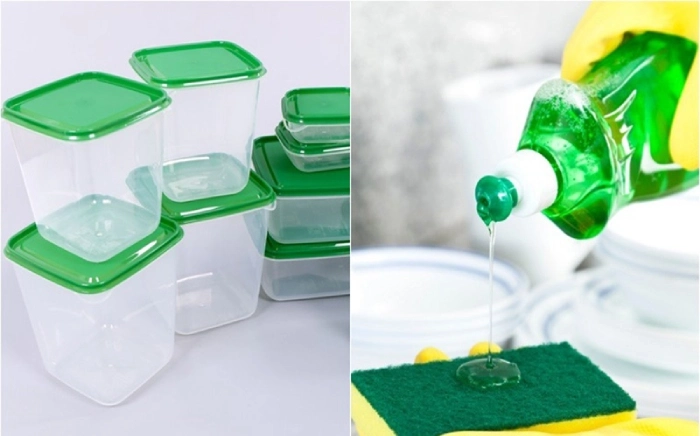 Làm sạch đồ dùng bằng chất tẩy rửa chuyên dụng