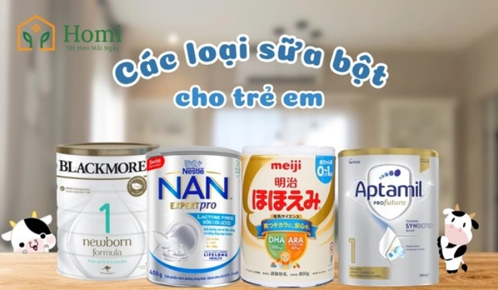các loại sữa cho trẻ em