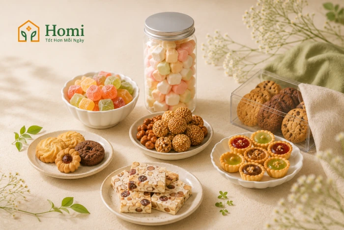 Bánh kẹo ngon đa dạng hương vị