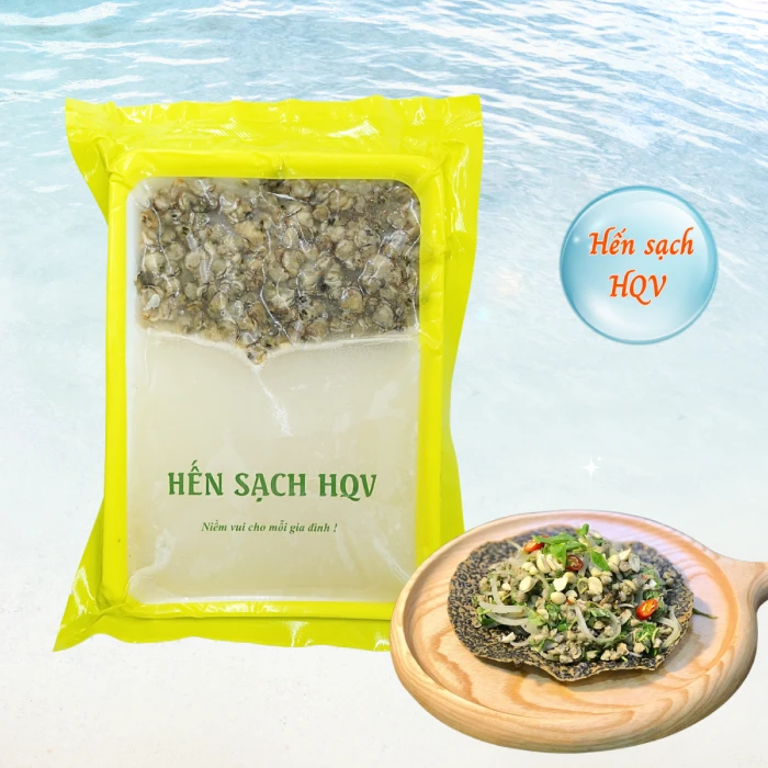 Hến sơ chế đóng gói tiện lợi tại Homi