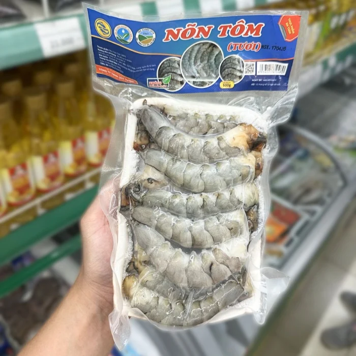 Nõn tôm thẻ tươi đóng gói tiện lợi tại Homi