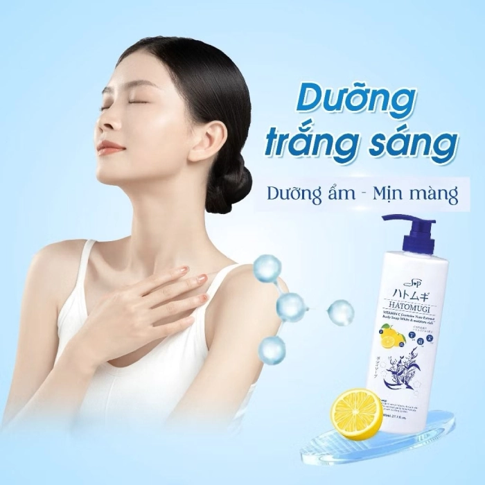 Sữa tắm dưỡng sáng da Nhật Bản Hatomugi chiết xuất thiên nhiên lành tính