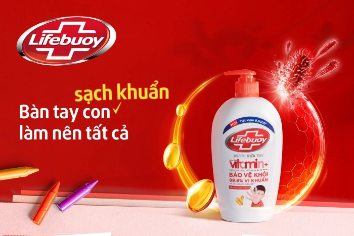 Nước rửa tay Lifebuoy là sản phẩm được nhiều gia đình Việt tin dùng