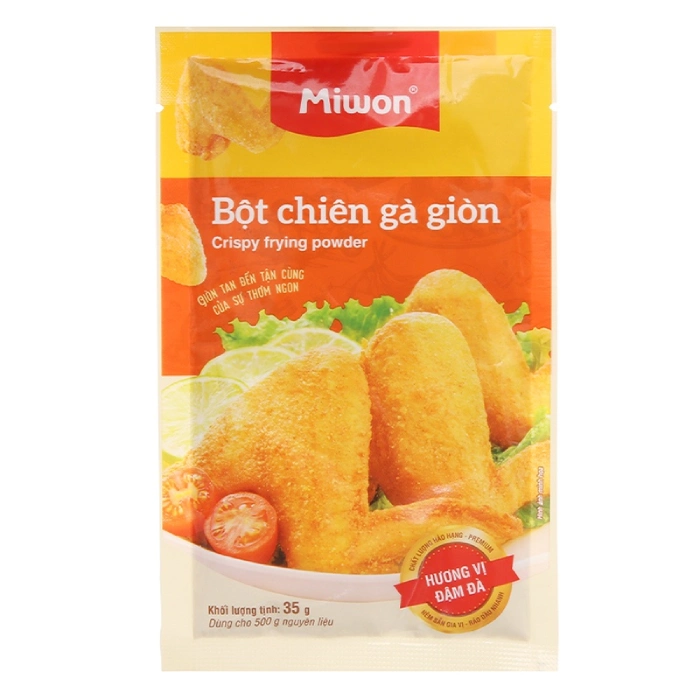 Bột chiên chuyên dụng cho món gà giúp món ăn lên màu vàng đẹp