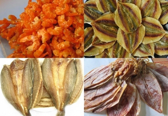 Hải sản khô là nhóm thực phẩm quen thuộc trong nhiều gia đình