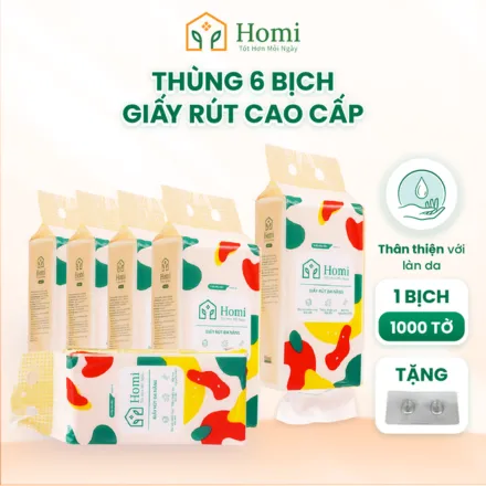 Giấy rút 1000 tờ thùng 6 gói - thùng