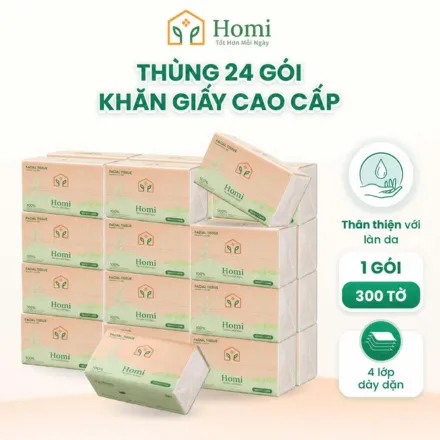 Giấy rút 300 tờ thùng 24 gói - thùng