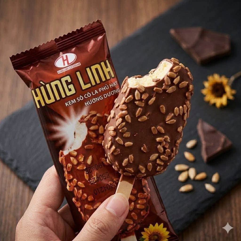 Kem Sô cô la phủ hạt hướng dương 8x48gr