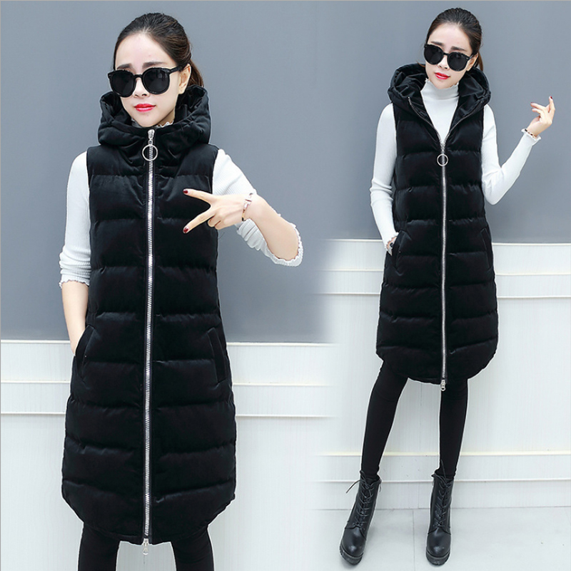 Áo chần bông GILE dáng dài phong cách Hàn Quốc LDS003 (Đen)