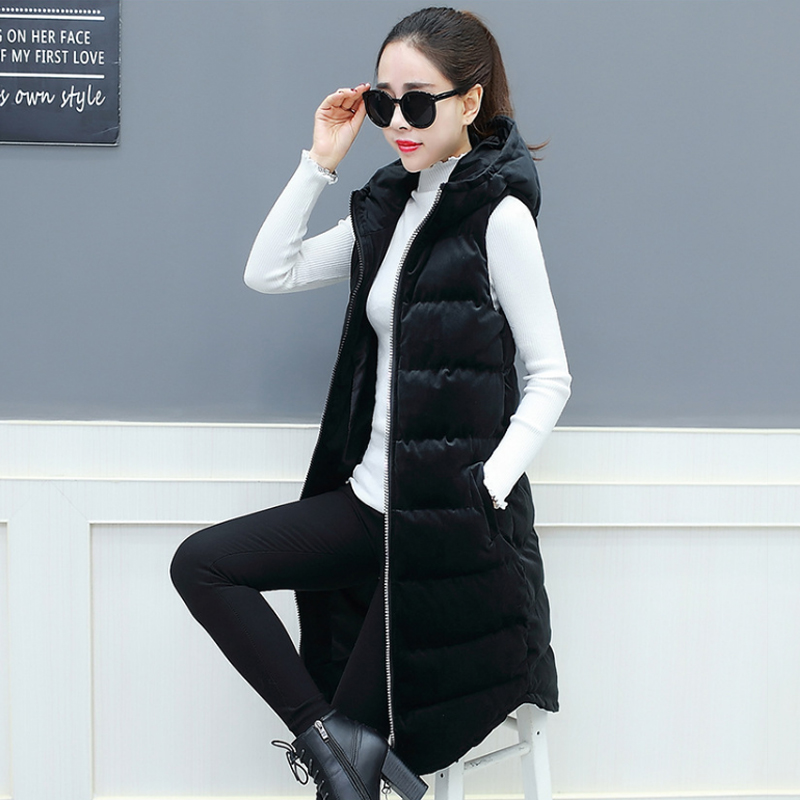 Áo chần bông GILE dáng dài phong cách Hàn Quốc LDS003 (Đen)