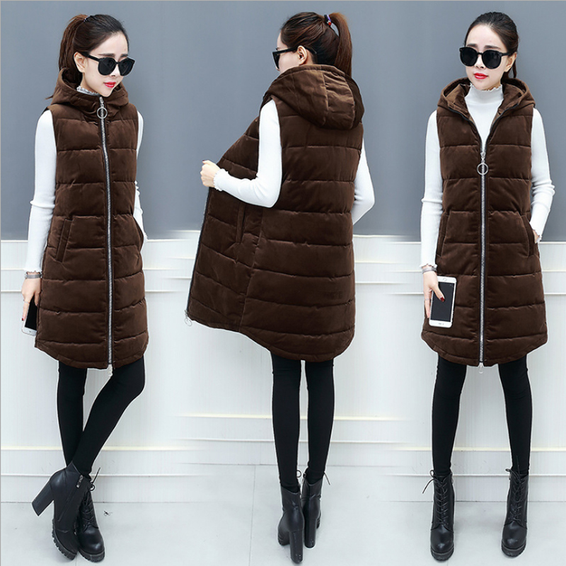 Áo chần bông GILE dáng dài phong cách Hàn Quốc LDS003 (Đen)