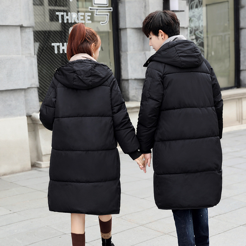 Áo phao Unisex dáng dài phong cách Hàn Quốc LDS015 (Đen)