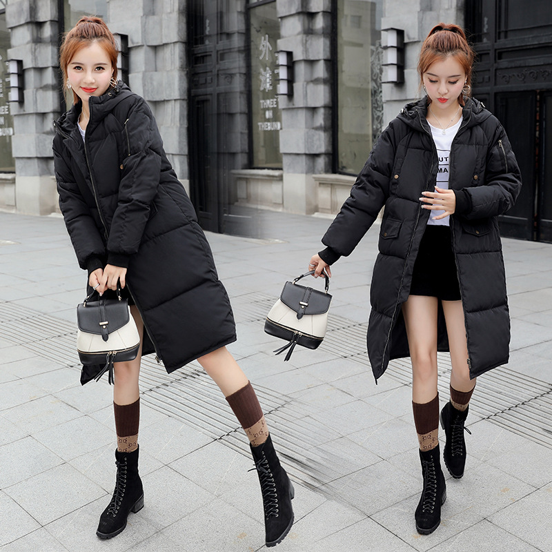 Áo phao Unisex dáng dài phong cách Hàn Quốc LDS015 (Đen)