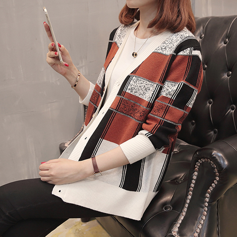 Áo len cardigan phong cách Hàn Quốc MBC126 ( Nâu )