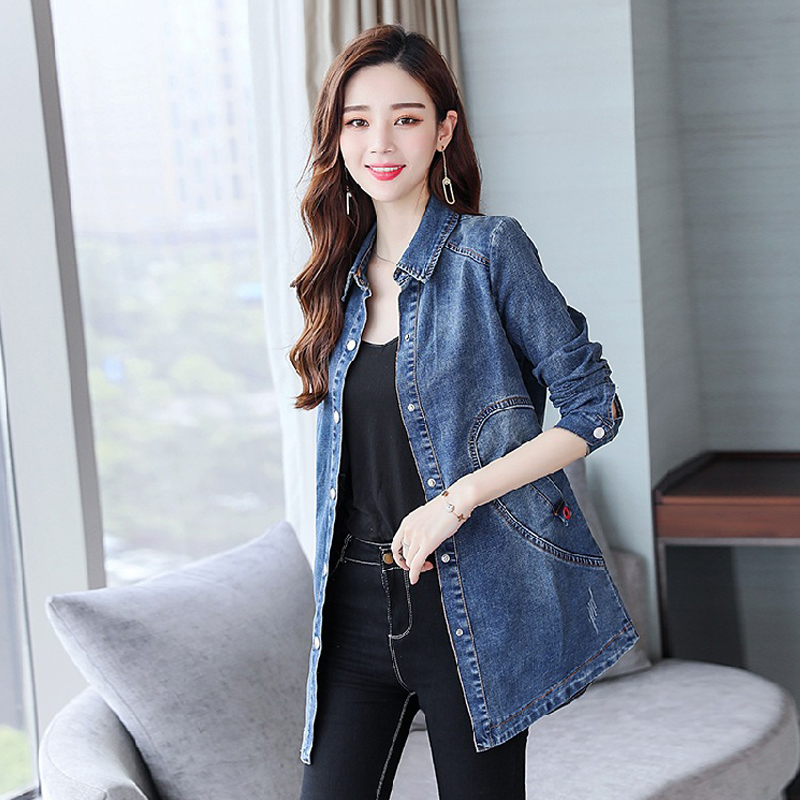 Áo khoác bò denim phong cách Hàn Quốc SRC093 ( Xanh Lam)