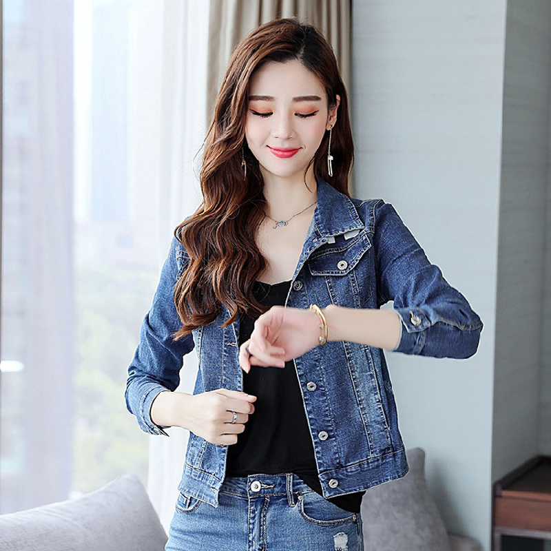 Áo khoác bò denim phong cách Hàn Quốc SRC084 ( Xanh lam)