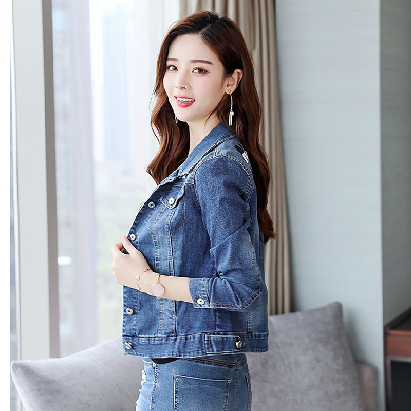 Áo khoác bò denim phong cách Hàn Quốc SRC084 ( Xanh lam)