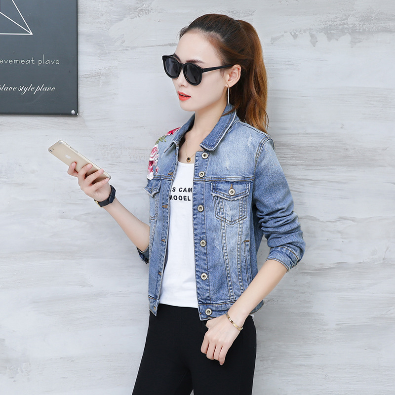 Áo khoác bò denim phong cách trẻ trung QSQ019 ( Xanh lam )