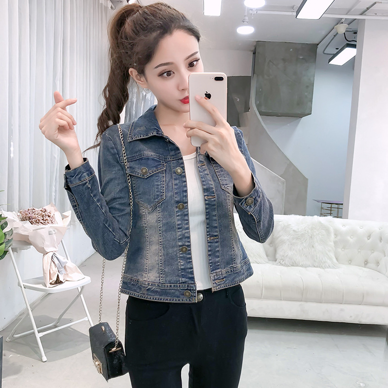 Áo khoác bò Denim jacket phong cách Hàn Quốc QSQ009 ( Xanh lam )