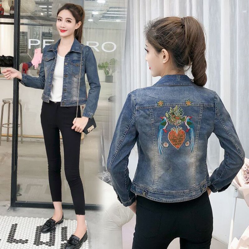 Áo khoác bò Denim jacket phong cách Hàn Quốc QSQ009 ( Xanh lam )