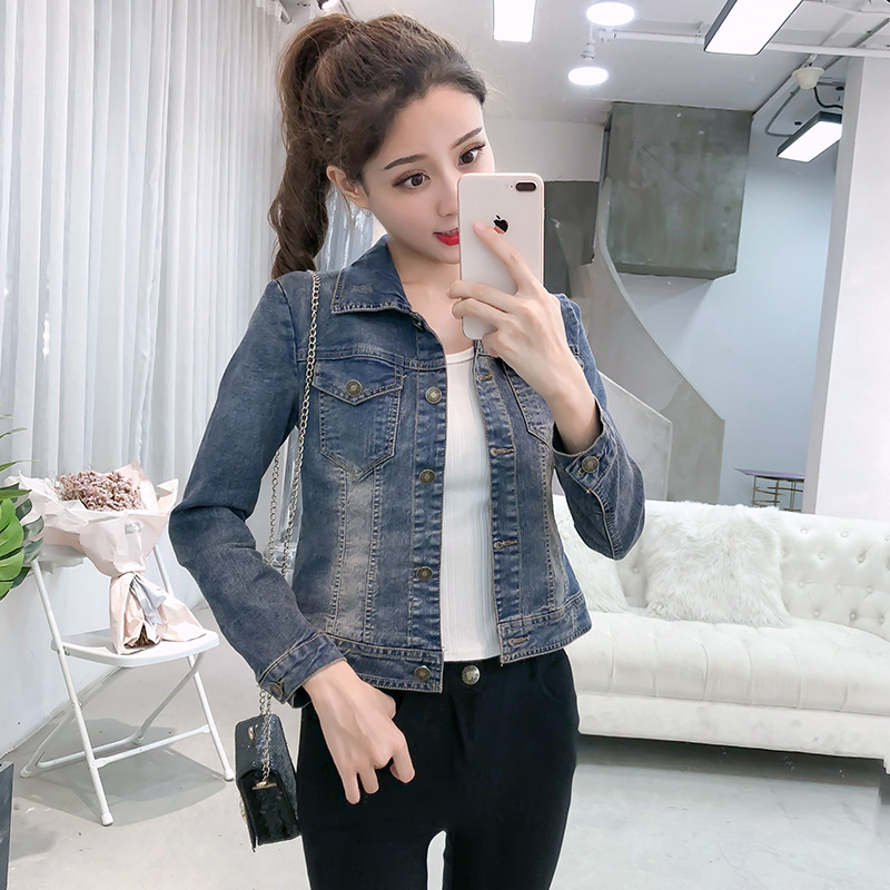 Áo khoác bò Denim jacket phong cách Hàn Quốc QSQ009 ( Xanh lam )