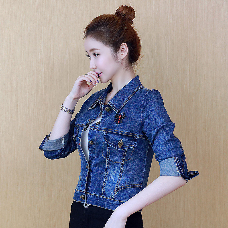 Áo khoác bò denim phong cách Hàn Quốc QSQ003 ( Xanh lam)