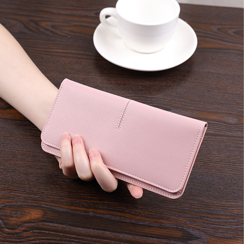 Ví nữ siêu mỏng phong cách Châu Âu POL014 ( Đen )