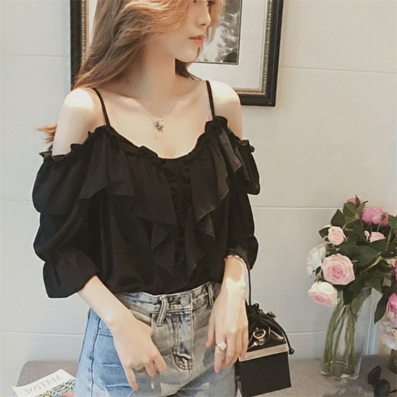 Áo nữ trễ vai phong cách trẻ trung KBT130 ( Đen )