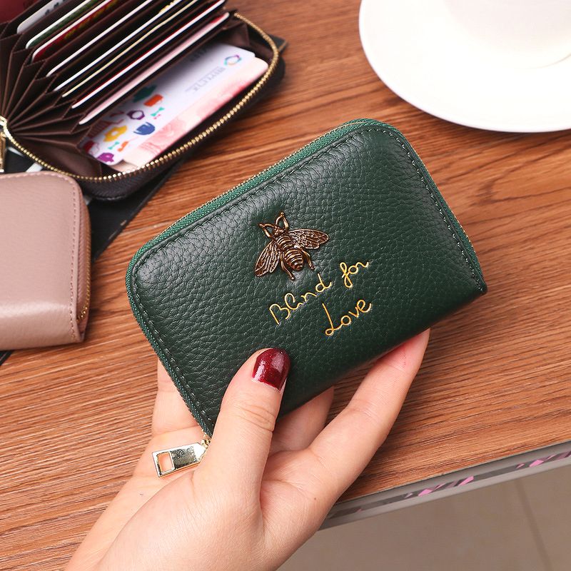 Ví nữ mini họa tiết ong POL021 (Hồng)