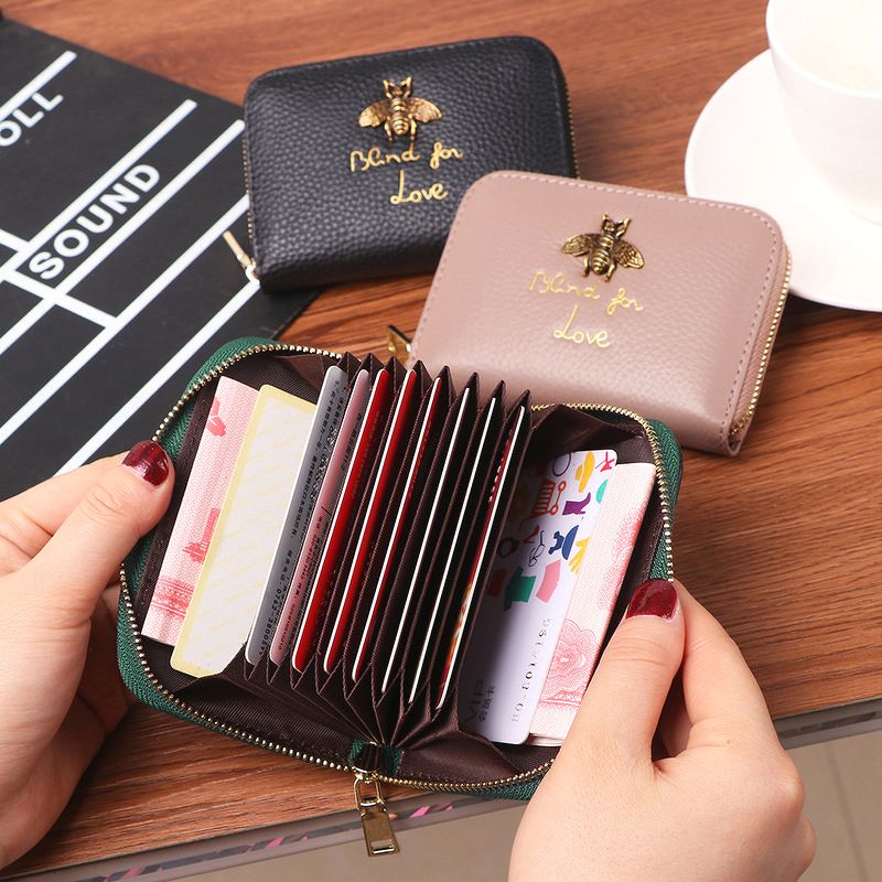 Ví nữ mini họa tiết ong POL021 (Hồng)