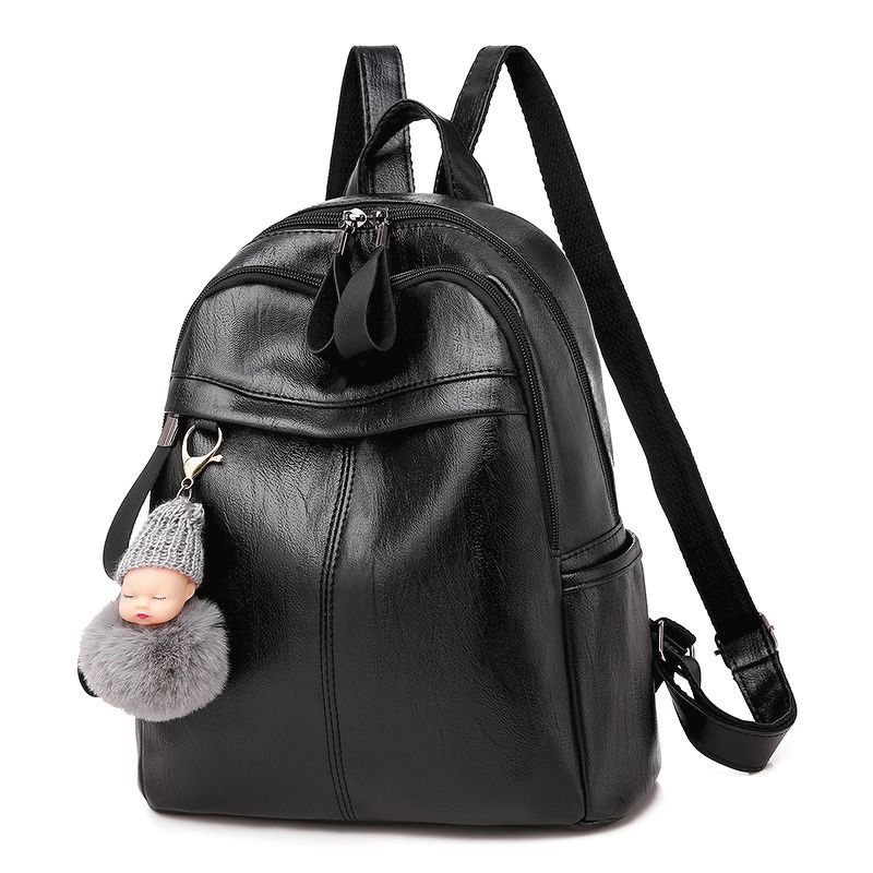 Balo nữ thời trang trống trộm móc khóa baby ngộ nghĩnh GBA263 (Đen)