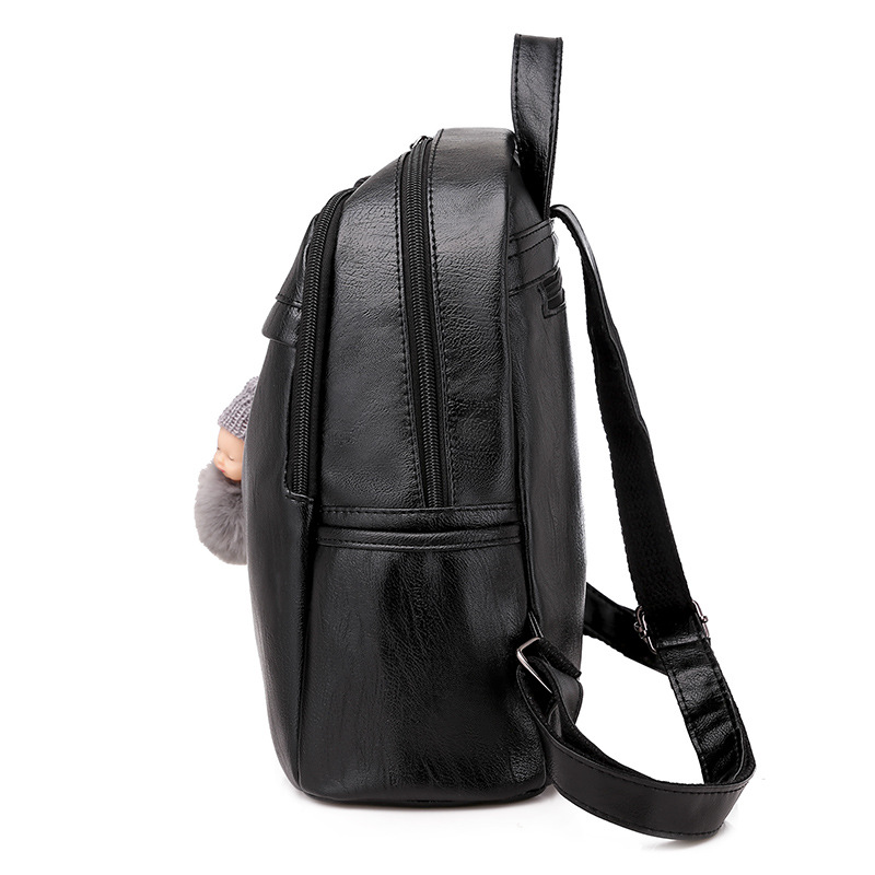Balo nữ thời trang trống trộm móc khóa baby ngộ nghĩnh GBA263 (Đen)
