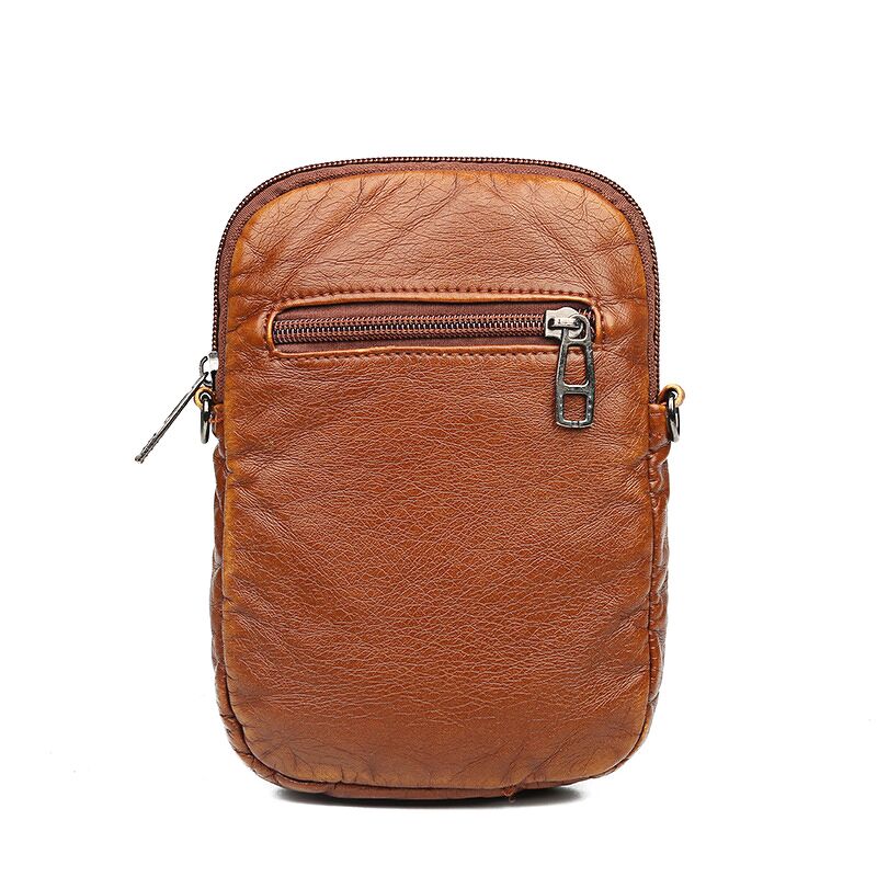Túi đeo chéo da nữ crossbody phong cách Retro THB005(Nâu vàng)