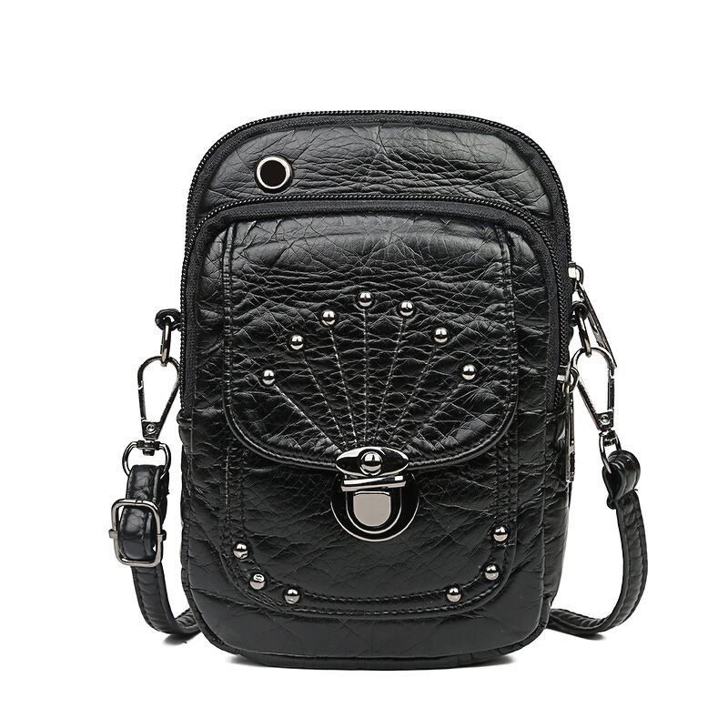 Túi đeo chéo da nữ crossbody phong cách Retro THB005(Nâu vàng)