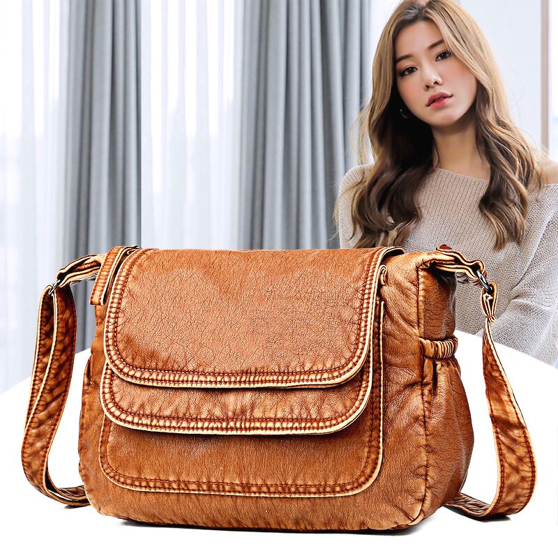 Túi đeo chéo da nữ thời trang siêu nhẹ phong cách Âu Mỹ THB006(Đen)
