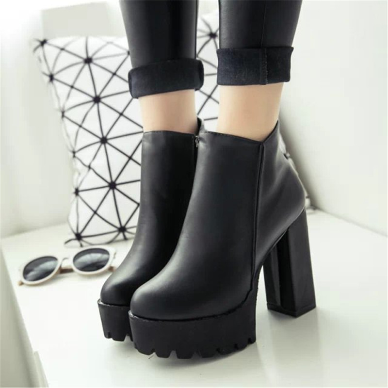 Boots nữ cao gót phong cách Châu Âu TKO127