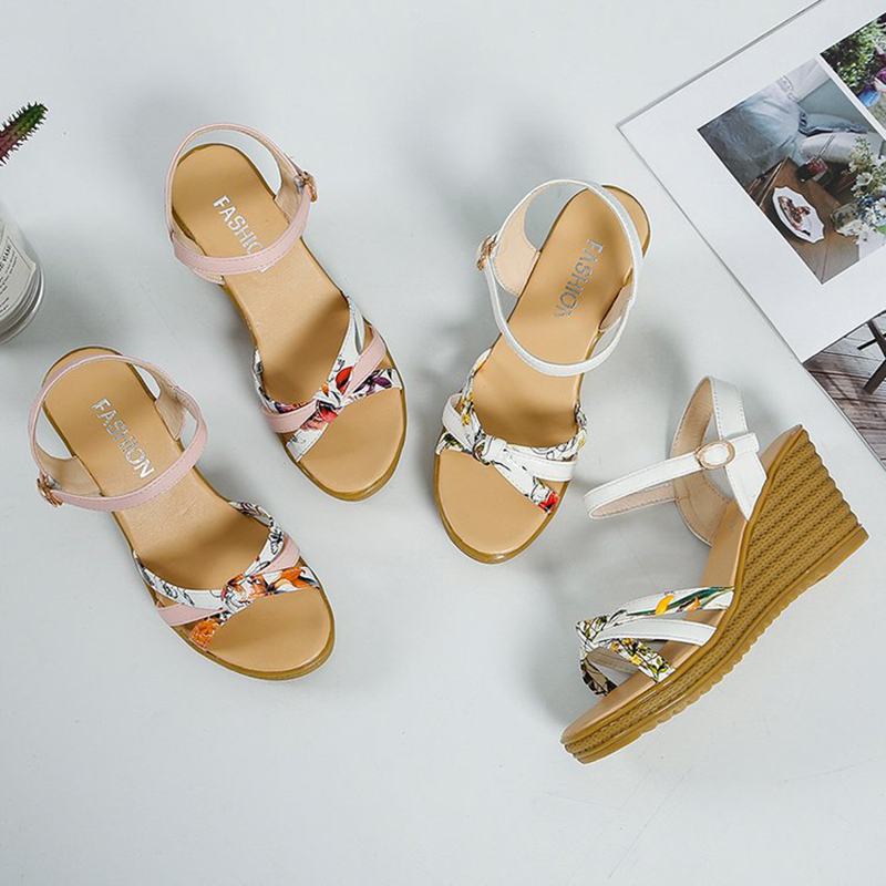 【FREESHIP】Sandals đế xuồng Hàn Quốc trẻ trung, tôn dáng BMT005 (Hồng)