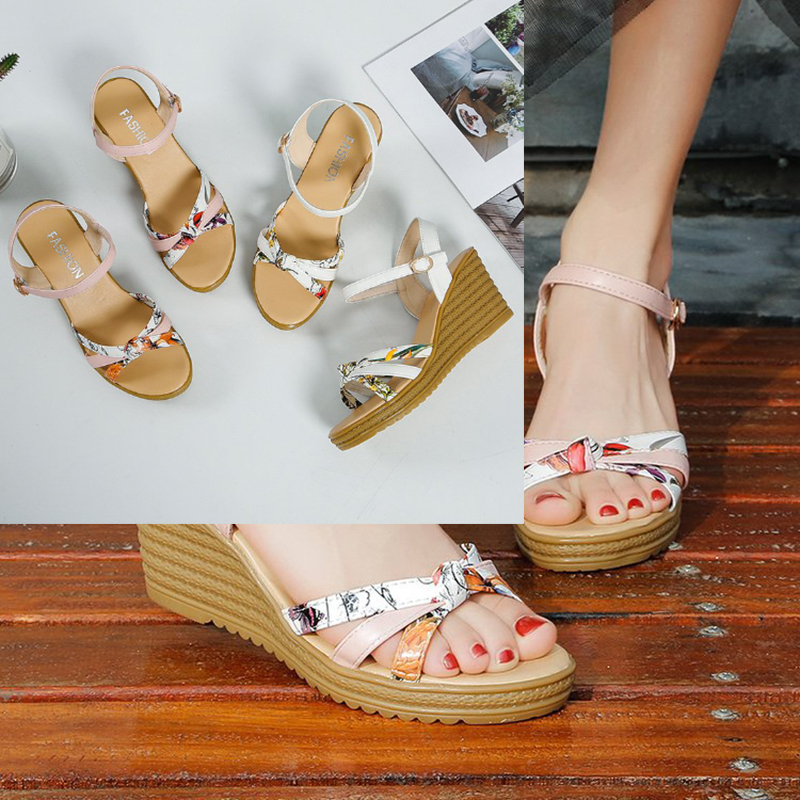 【FREESHIP】Sandals đế xuồng Hàn Quốc trẻ trung, tôn dáng BMT005 (Hồng)