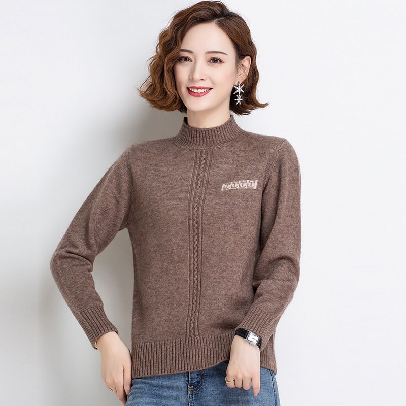Áo len nữ thanh lịch kiểu Hàn Quốc LEK338 (Cà phê)