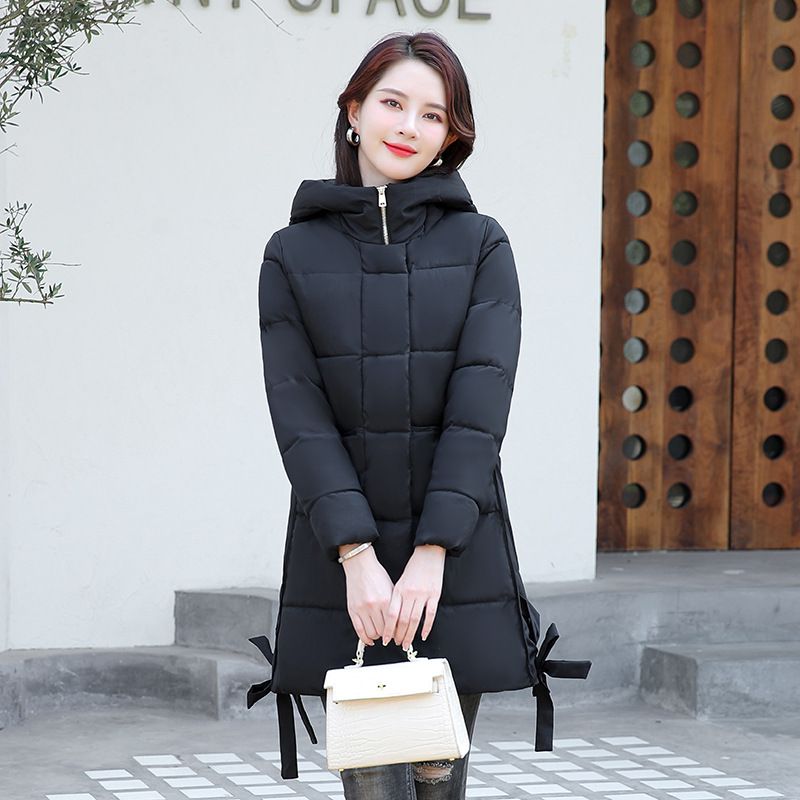 Áo khoác phao nữ dáng dài điệu đà thanh lịch NOT029 (Đen)