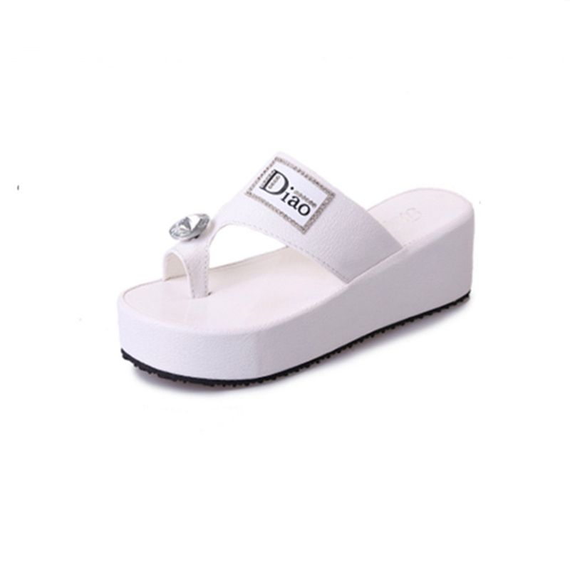 Dép xỏ ngón nữ đế xuồng thời trang Hàn Quốc TKO195 (Trắng)