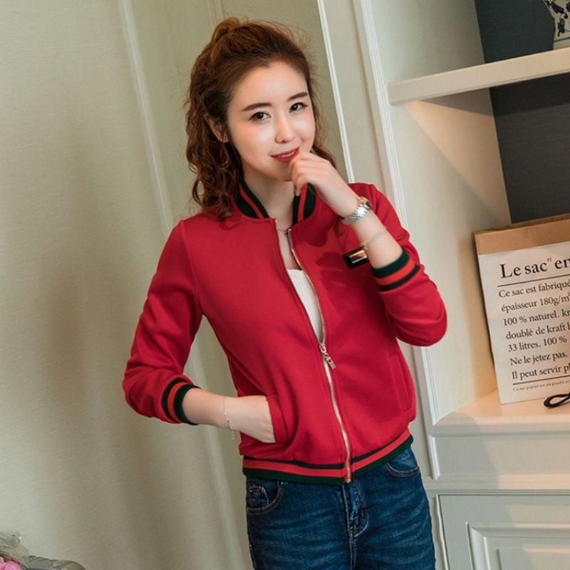 Áo khoác thể thao nữ kéo khóa phong cách trẻ trung, thời trang thu đông, phù hợp đi chơi, du lịch HAQ045 (Trắng)