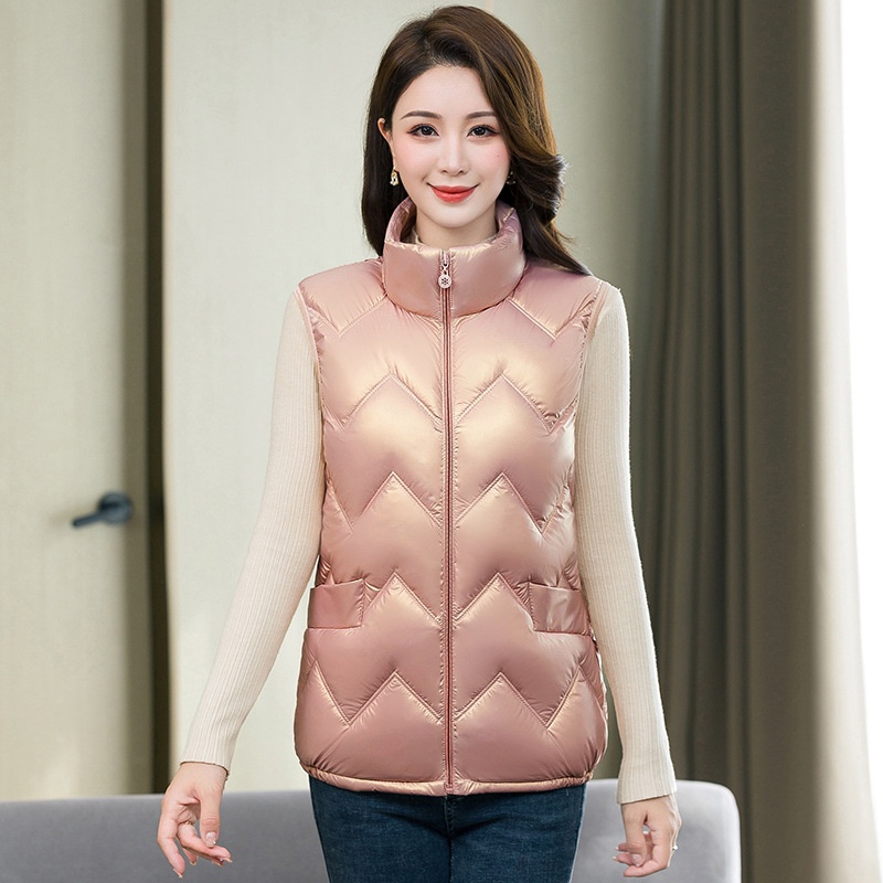 ALD032 - Áo phao gile nữ thời trang thu đông, phong cách Hàn Quốc - Hồng