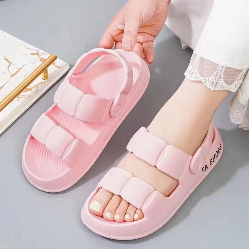 SPU005 - Dép sandals chống trơn trượt, nhựa mềm êm ái, phù hợp đi biển, du lịch, đi trong nhà - Kaki