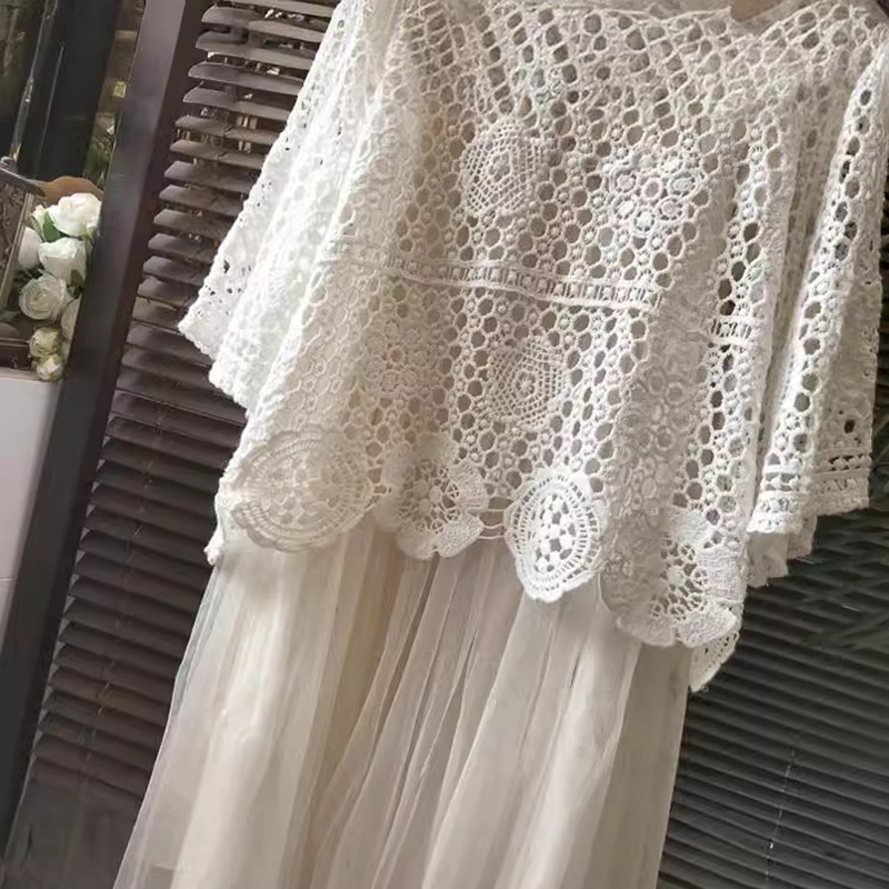 RDA004 - Áo ren cotton dáng rộng thời trang phong cách Hàn Quốc - Be