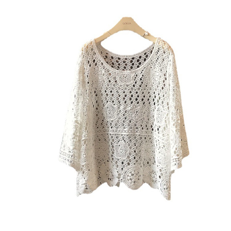 RDA004 - Áo ren cotton dáng rộng thời trang phong cách Hàn Quốc - Be