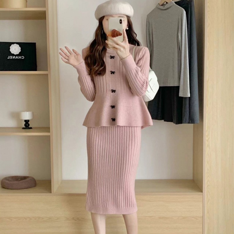 Váy len liền thân giả 2 mảnh, chất liệu mềm mại, thời trang công sở trẻ trung SGC003 - Hồng