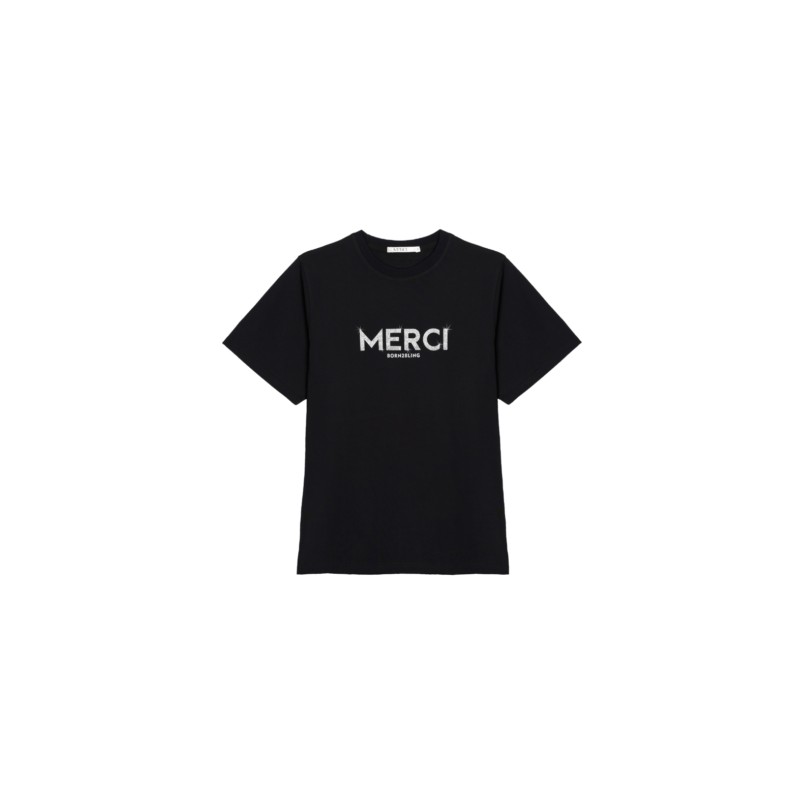 MERCI LUMINIOUS CRYSTAL BLACK T-SHIRT