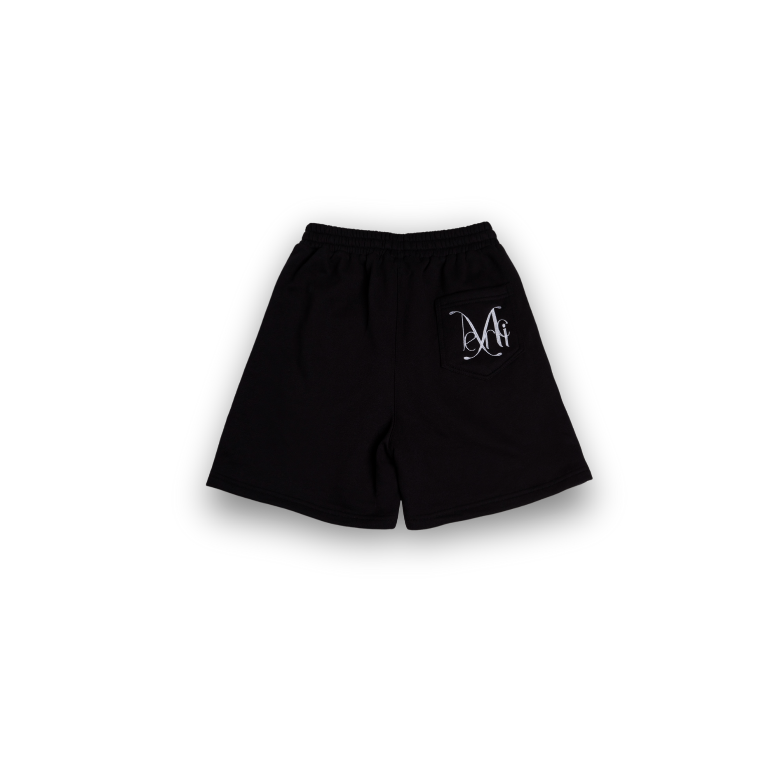 MERCI EMBROIDERY SINGATURE BLACK SHORT MEN