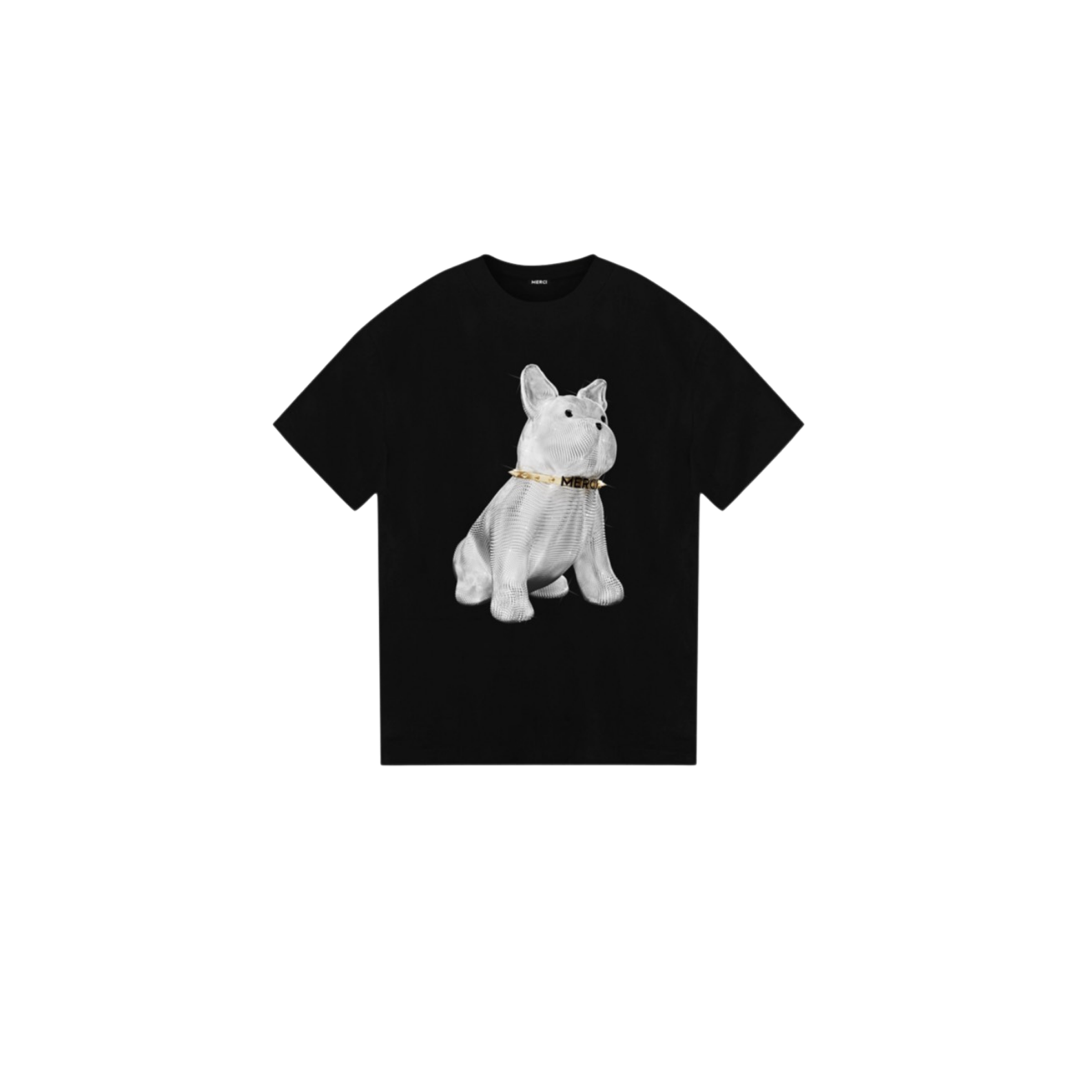 MERCI BLINGWOOFY BLACK T-SHIRT